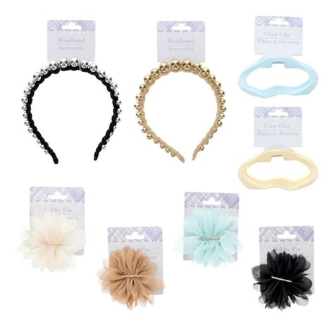 dollar tree metallic fabric headbands|dollar tree claw clips.